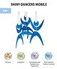 Intellibaby Shiny Dancers Holographic Mobile | Blue | Multicoloured Sensory Toy for Visual Stimulation | Paediatrician Approved | Ideal for Gifting