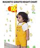 Intellibaby Premium Magnetic Giraffe Height Growth Chart | 3D Magnet Wall Sticker for Kids | Yellow | Record Growth Milestones, Fun, Interactive | Paediatrician Approved | BIS Certified | Ideal for Gifting