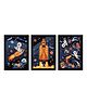 WENS Framed Vintage Space Wall Art Pack of 3 - Multicolor