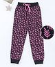 Grab It Full Length Lounge Pant Leaf Print - Black