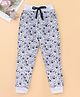 Grab It Full Length Lounge Pant Floral Print - Grey