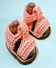 Knits & Knots Solid Colour Sandals Style Booties - Pink