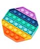 VGRASSP Hexagon Shape Pop Bubble Stress Relieving Silicone Pop It Fidget Toy (Colour May Vary)