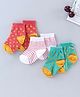 Cute Walk by Babyhug Ankle Length Antibacterial Socks Polka Dot Design Pack of 3 - Red