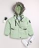 TOONYPORT Full Sleeves Hooded Jacket - Green