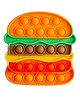 FunBlast Burger Shape Pop Bubble Stress Relieving Silicone Pop It Fidget Toy - Multicolor