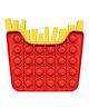 FunBlast French Fries Shape Pop Bubble Stress Relieving Silicone Pop It Fidget Toy - Multicolor