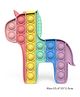 FunBlast Unicorn Shape Pop Bubble Stress Relieving Silicone Pop It Fidget Toy - Multicolor