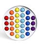 FunBlast Round Shape Pop Bubble Stress Relieving Silicone Pop It Fidget Toy - Multicolor