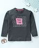 Doreme Full Sleeves Top Text Graphic - Grey