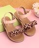 Babyoye Sandals Bow Applique - Peach