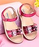 Babyoye Party Wear Metallic Bow Applique Sandals - Pink