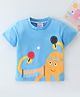Kookie Kids Half Sleeves Tee Placement Print - Blue