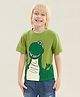 Kookie Kids Half Sleeves Tee Dino Print - Green