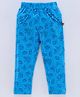 WOW Full Length Trouser Butterfly Print - Blue