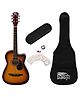 Intern INT-38C-SB-G Cutaway Right Handed Acoustic Guitar Kit - Brown