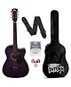 Intern INT-38C-VT-G Cutaway Right Handed Acoustic Guitar Kit - Violet