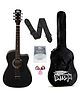 Intern INT-38C-BK-G Cutaway Right Handed Acoustic Guitar Kit - Black