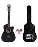 Intern 38C Cutaway Design Acoustic Guitar with Picks & Carry Bag - Black