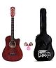 Intern 38C Cutaway Design Acoustic Guitar with Picks & Carry Bag - Brown