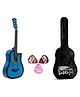 Intern 38C Cutaway Design Acoustic Guitar with Picks & Carry Bag - Blue
