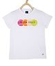 Allen Solly Junior Half Sleeves Top Text Print - White