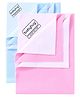 Babyhug Smart Dry Bed Protector Sheet Set of 2 - Small ( Sky Blue & Pink)