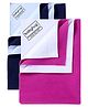Babyhug Smart Dry Bed Protector Sheet Set of 2 - Medium (Navy & Orchid)