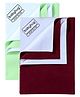 Babyhug Smart Dry Bed Protector Sheet Set of 2 - Large (Pista & Maroon)