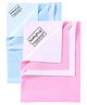 Babyhug Smart Dry Bed Protector Sheet Set of 2 - XX Large ( Sky Blue & Pink)