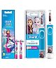 Oral-B Kids Electric Rechargeable Toothbrush Featuring Frozen Characters - Blue & Oral-B Kids Electric Rechargeable Frozen Toothbrush Heads Pack of 2 - Pink & Blue