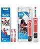 Oral-B Kids Electric Rechargeable Toothbrush Featuring Star Wars Characters - Red & Oral-B Kids Electric Rechargeable Star War Tooth Brush Heads Pack of 2 - Red & Blue