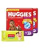 Huggies Wonder Pants Diapers Medium Size Combo Pack of 2 -  50 Pieces Each & Babyhug Premium Baby Wipes - 80 Pieces