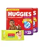 Huggies Wonder Pants Diapers Medium Size Combo Pack of 2 -  50 Pieces Each & Babyhug Premium Baby Wipes - 80 Pieces
