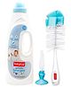 Babyhug Bottle & Nipple Cleaning Brush with Babyhug Liquid Laundry Detergent -1000 ml