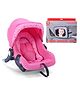 Babyhug Onyx Car Seat Cum Carry Cot With Rocking Base - Pink