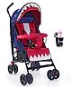 Babyhug Lil Monsta Stroller With Adjustable Leg Rest - Red & Blue