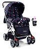 Babyhug Comfy Ride Stroller With Reversible Handle - Dark Navy Blue