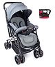 Babyhug Symphony Stroller With Reverisble Handle & Mosquito Net - Grey