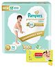 Pampers Premium Care Pants, Extra Large size baby diapers (XL), 36 Count, Softest ever Pampers pants & Babyhug Premium Baby Lemon Wipes - 72 Pieces