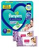 Pampers All round Protection Pants, New Born, Extra Small size  (NB,XS) 86 Count, Anti Rash Diapers, Lotion with Aloe Vera & Babyhug Soothing Lavender & Chamomile Wipes - 72 Pieces - (Pack of 2)