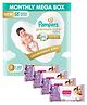 Pampers Premium Care Pants, Small size baby diapers (SM), 140 Count, Softest ever Pampers pants & Babyhug Soothing Lavender & Chamomile Wipes - 72 Pieces - (Pack of 4)