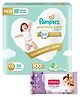 Pampers Premium Care Pants, Double Extra Large size baby diapers (XXL), 30 Count, Softest ever Pampers pants & Babyhug Soothing Lavender & Chamomile Wipes - 72 Pieces