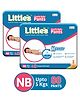 Little's Comfy Baby Pants Diapers New Born Size with Wetness Indicator and 12 hours Absorption, NB (40 count) - (Pack of 2)