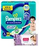 Pampers All round Protection Pants, Large size  (LG) 64 Count, Anti Rash diapers, Lotion with Aloe Vera & Pampers Baby Gentle wet wipes with Aloe, 144 count, 97 Pure Water