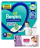 Pampers All round Protection Pants, Extra Large size  (XL) 56 Count, Anti Rash diapers, Lotion with Aloe Vera & Pampers Baby Gentle wet wipes with Aloe, 144 count, 97 Pure Water