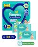Pampers All round Protection Pants, Small size  (SM) 86 Count, Anti Rash diapers, Lotion with Aloe Vera & Pampers Baby Gentle wet wipes with Aloe, 144 count, 97 Pure Water