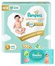 Pampers Premium Care Pants, Large size baby diapers (LG), 44 Count, Softest ever Pampers pants & Pampers Baby Gentle wet wipes with Aloe, 144 count, 97 Pure Water