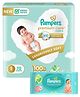 Pampers Premium Care Pants, Small size baby diapers (SM), 70 Count, Softest ever Pampers pants & Pampers Baby Gentle wet wipes with Aloe, 144 count, 97 Pure Water