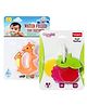 Toes2Nose Kangaroo Shape Water Filled Toy Teether - Orange & Giggles - Fruit Teether